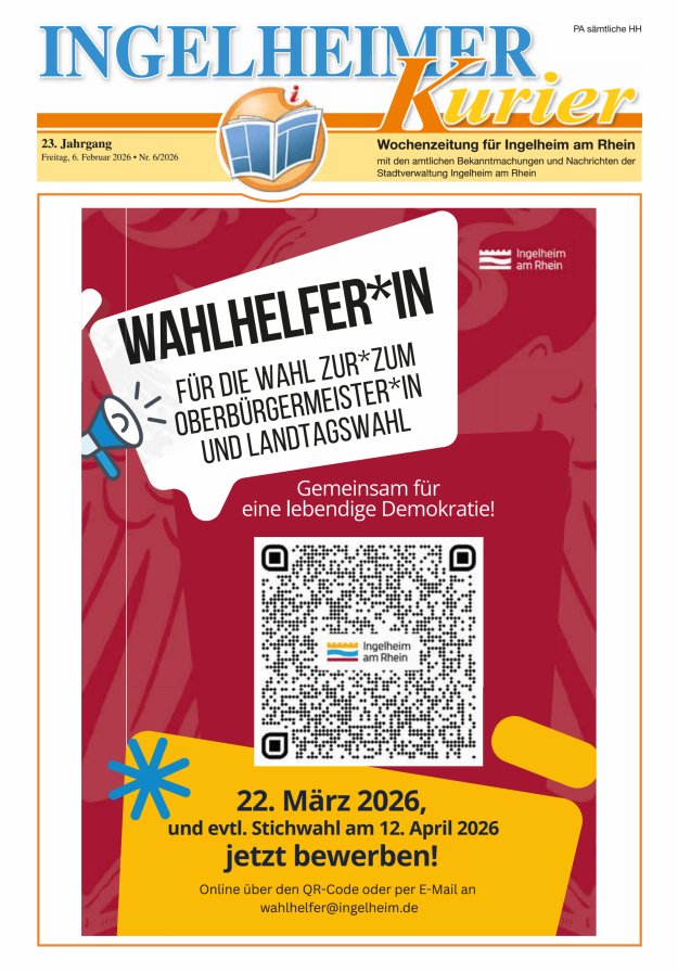Ingelheimer Kurier Titelblatt 06/2026