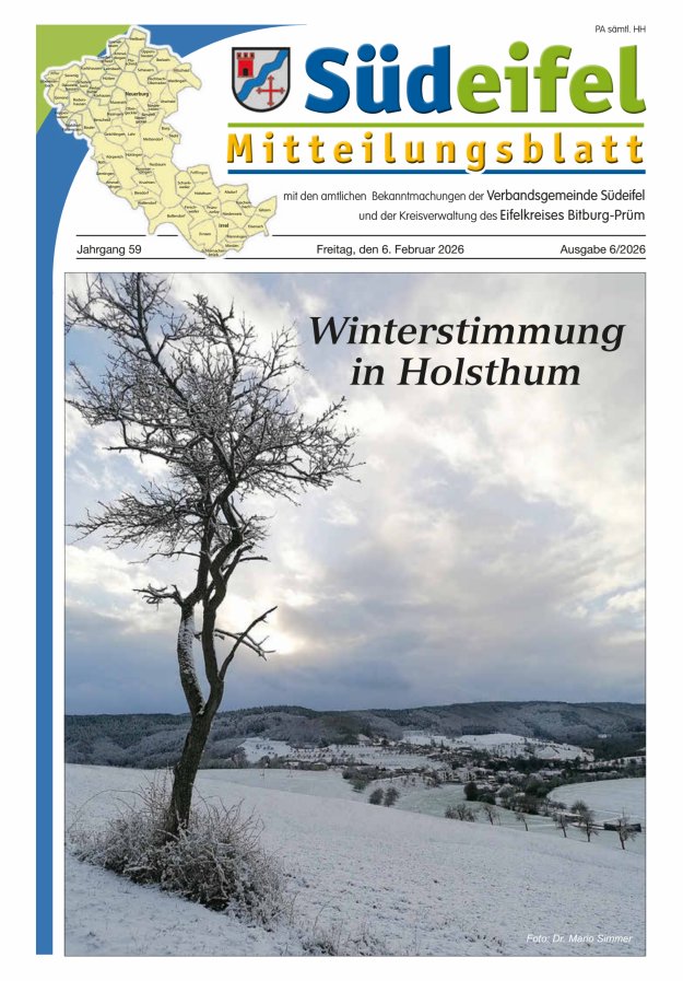 Mitteilungsblatt Südeifel Titelblatt 06/2026