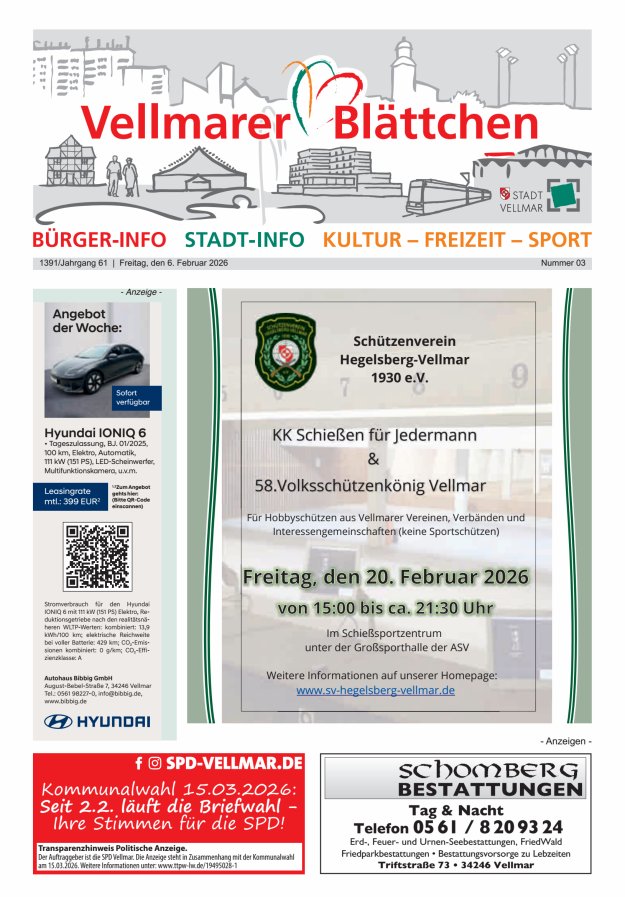 Vellmarer Blättchen Titelblatt 03/2026