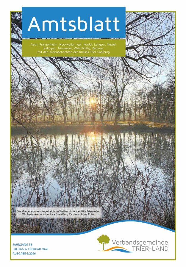 Amtsblatt VG Trier-Land Titelblatt 06/2026