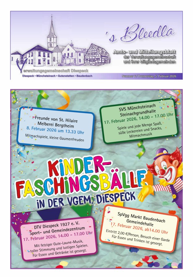 Amts- und Mitteilungsblatt VGem Diespeck Titelblatt 06/2026