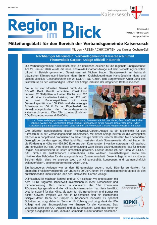 Region im Blick VG Kaisersesch Titelblatt 06/2026