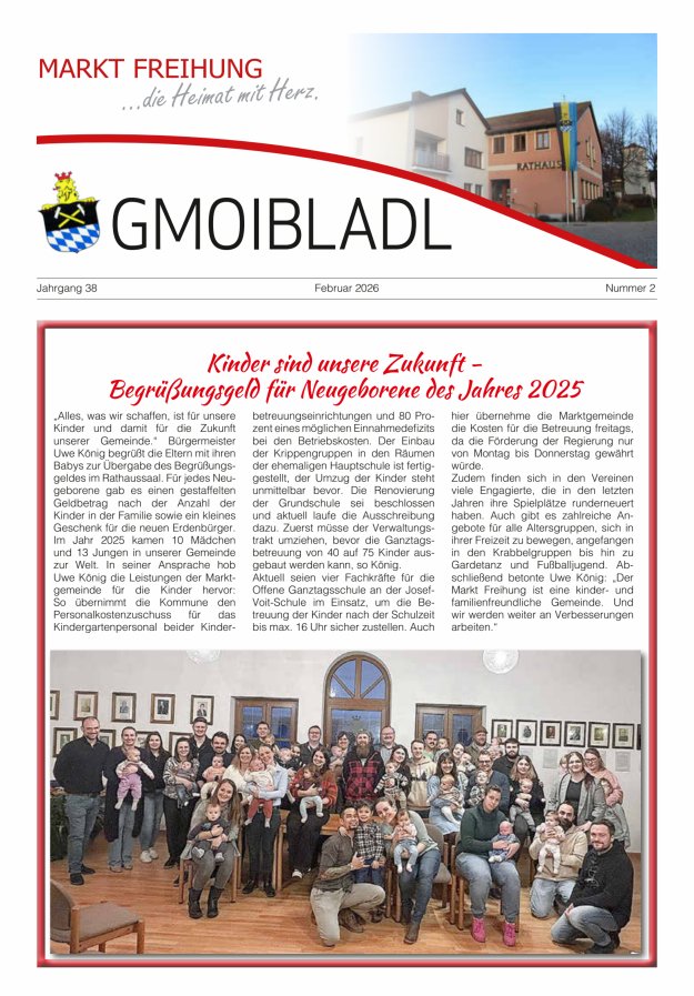 Markt Freihung Mitteilungsblatt Titelblatt 02/2026