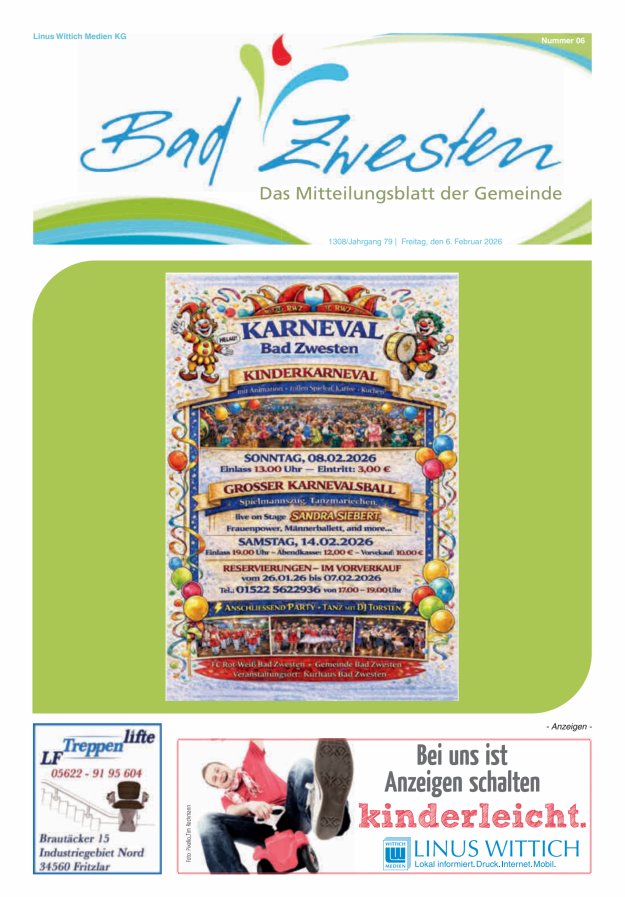 Heimatzeitung Bad Zwesten Titelblatt 06/2026