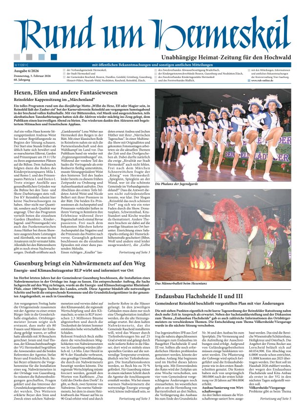 Rund um Hermeskeil Titelblatt 06/2026