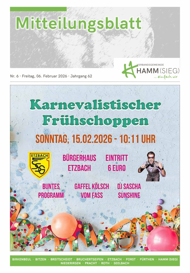 Mitteilungsblatt Hamm (Sieg) Titelblatt 06/2026