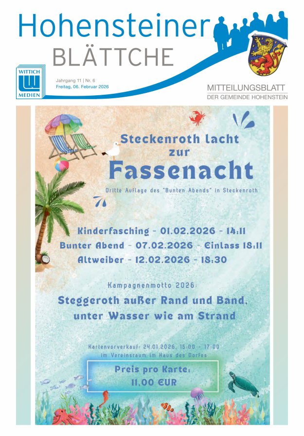 Hohensteiner Blättche Titelblatt 06/2026