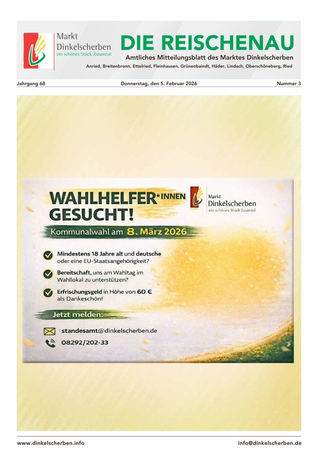 Die Reischenau Titelblatt 03/2026