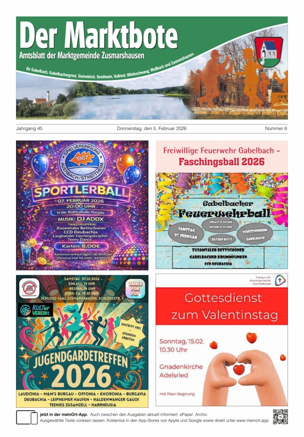Zusmarshausen - Der Marktbote Titelblatt 06/2026