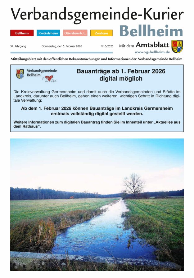 Verbandsgemeinde-Kurier Bellheim Titelblatt 06/2026