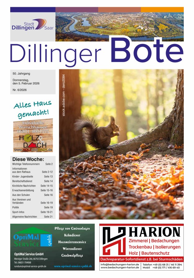 Dillinger Bote Titelblatt 06/2026