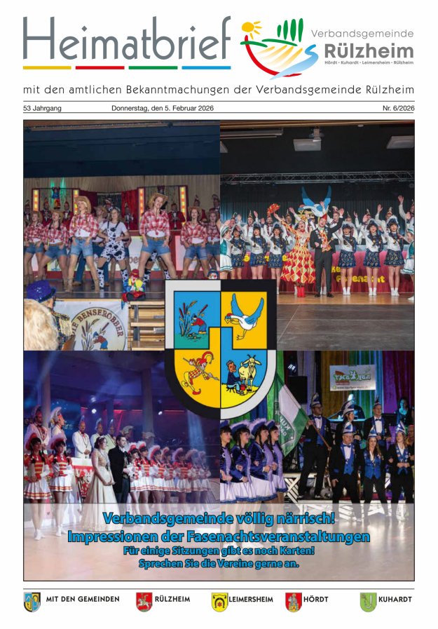 Heimatbrief VG Rülzheim Titelblatt 06/2026