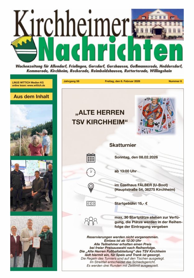 Kirchheimer Nachrichten Titelblatt 06/2026