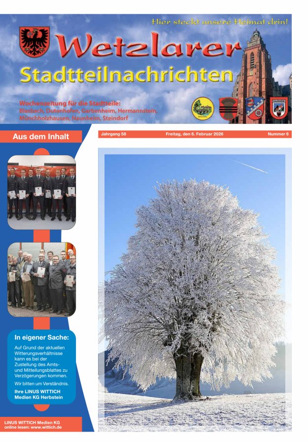 Wetzlarer Stadtteilnachrichten Titelblatt 06/2026