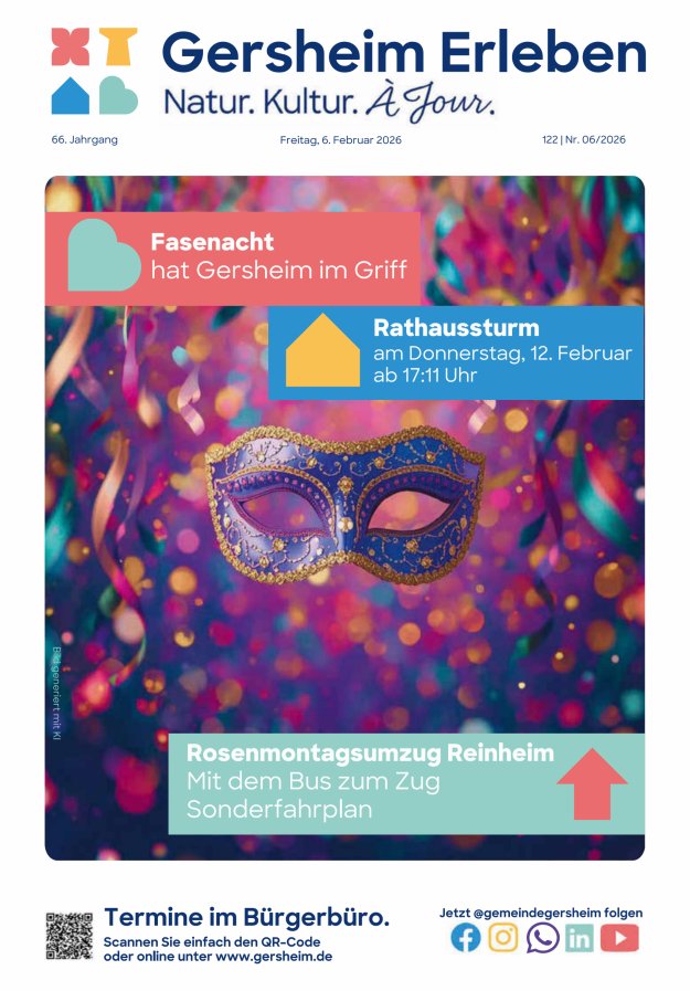 Bekanntmachungsblatt der Gemeinde Gersheim Titelblatt 06/2026