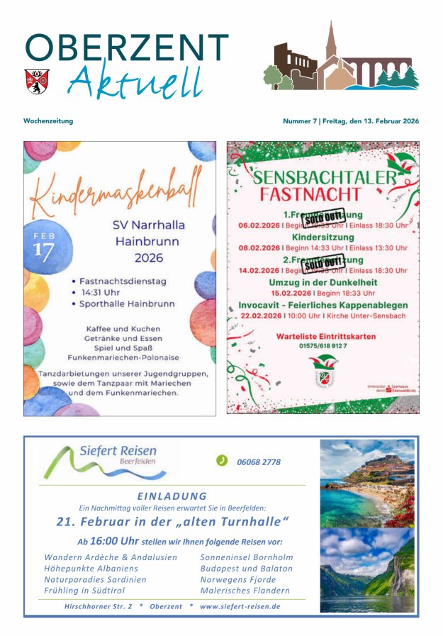 Oberzent aktuell Titelblatt 07/2026