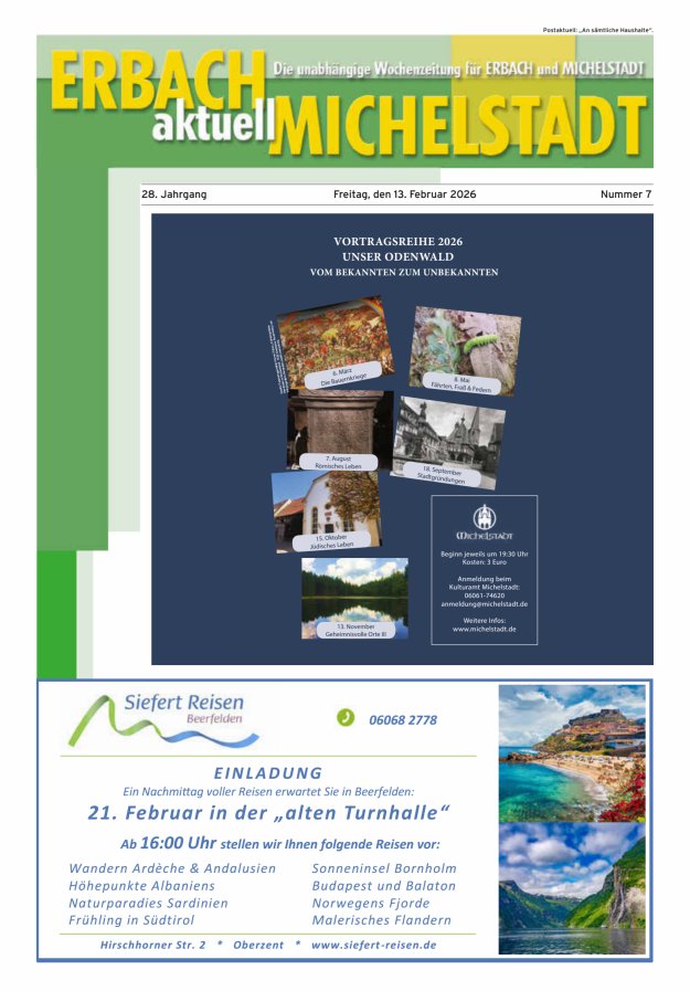 Erbach-Michelstadt aktuell Titelblatt 07/2026