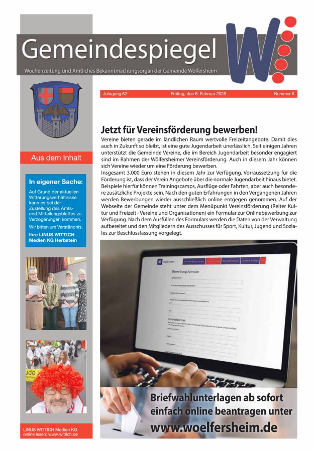 Der Gemeindespiegel Titelblatt 06/2026