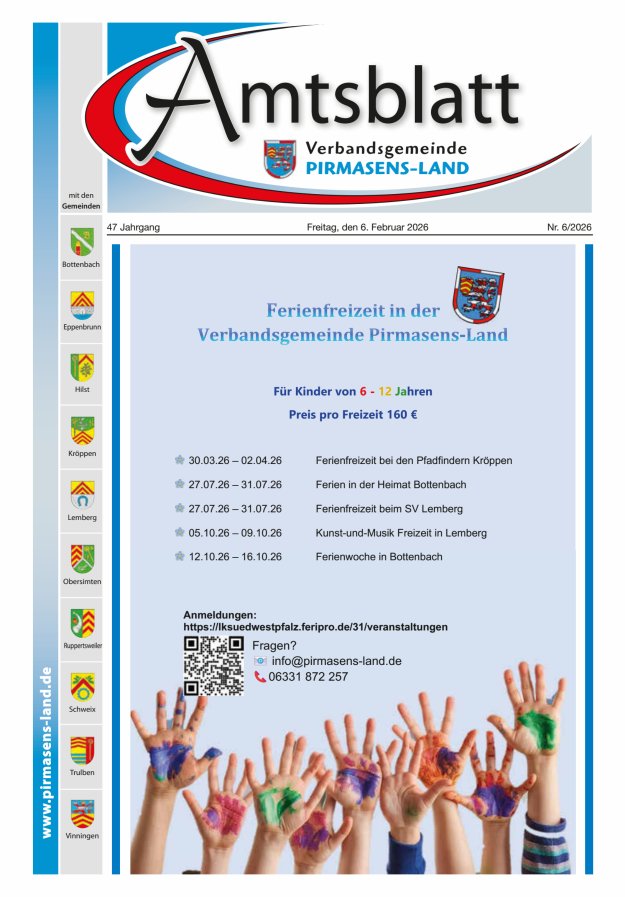 Amtsblatt VG Pirmasens-Land Titelblatt 06/2026