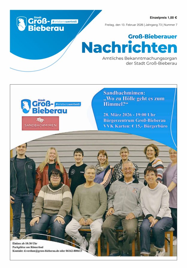 Groß-Bieberauer Nachrichten Titelblatt 07/2026