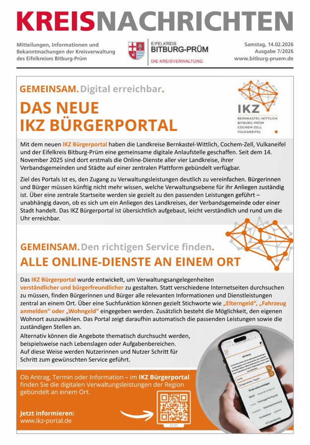 Kreis Bitburg-Prüm Titelblatt 07/2026