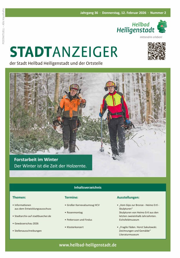 Heiligenstadt Anzeiger Titelblatt 02/2026