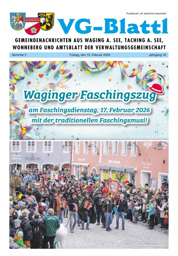 Gemeinde-Zeitung Waging a See Titelblatt 02/2026