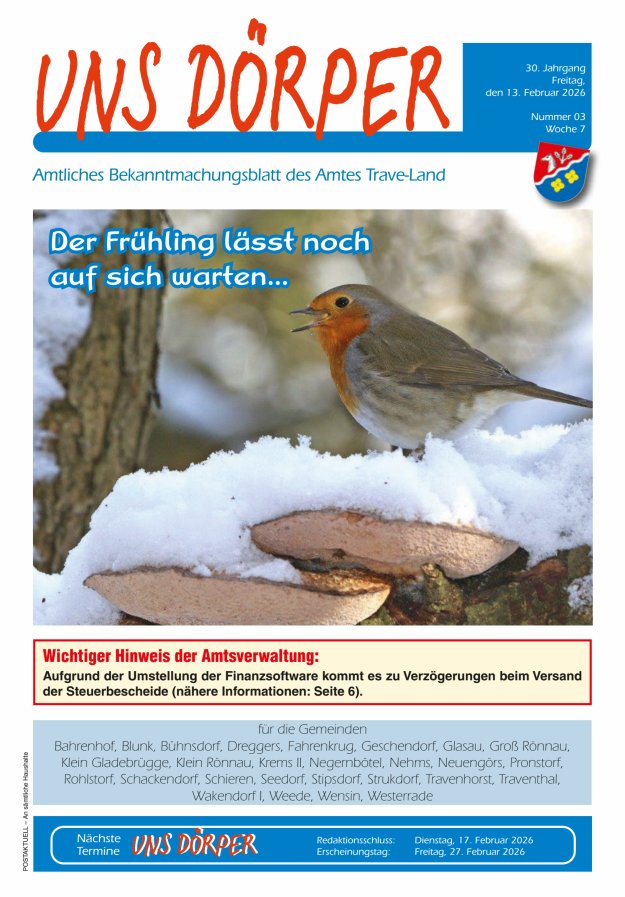 Uns Dörper Titelblatt 03/2026
