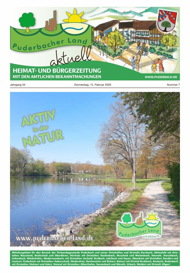 Puderbacher Land aktuell Titelblatt 07/2026