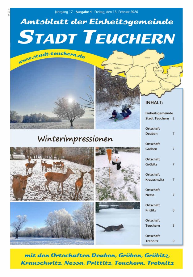 Amtsblatt der Einheitsgemeinde Stadt Teuchern Titelblatt 04/2026