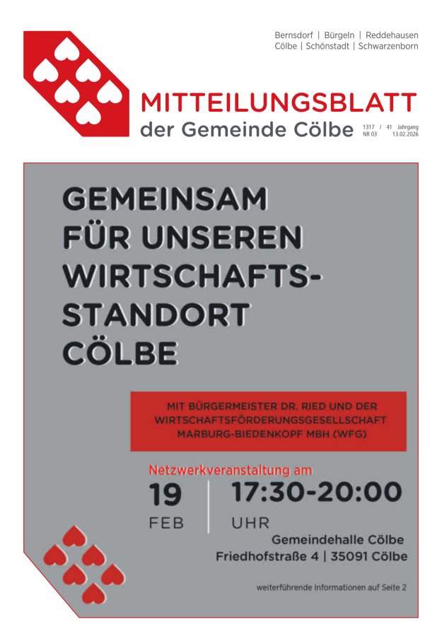 Cölbe Titelblatt 03/2026
