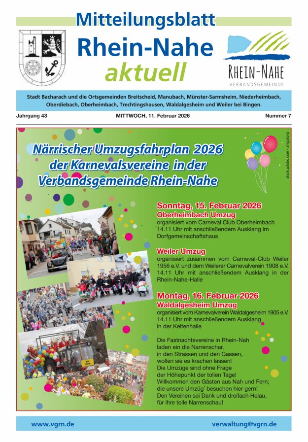 Rhein-Nahe aktuell Titelblatt 07/2026
