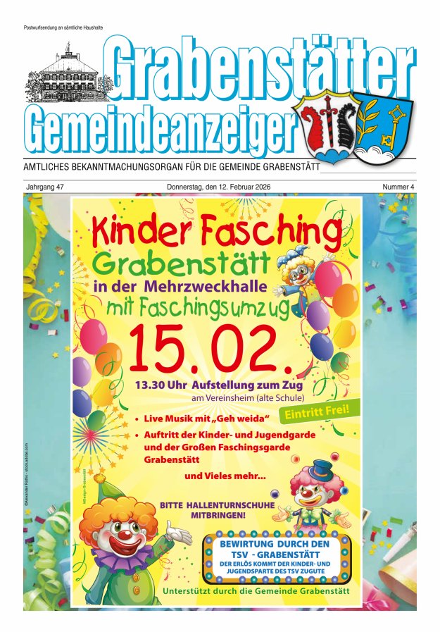 Grabenstätter Gemeindeanzeiger Titelblatt 04/2026