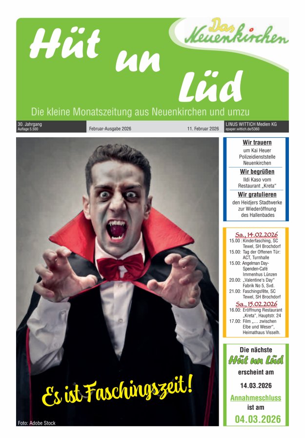 Hüt un Lüd Titelblatt 02/2026