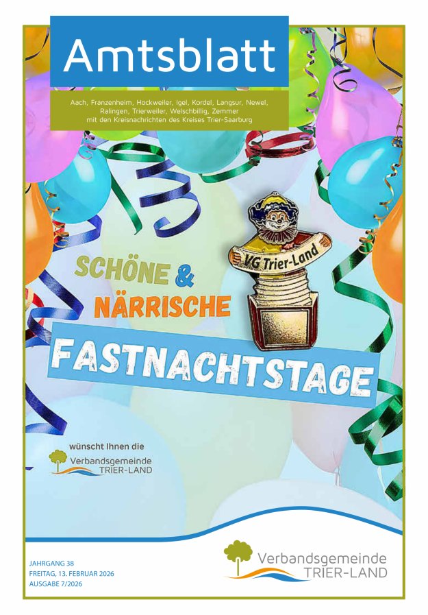 Amtsblatt VG Trier-Land Titelblatt 07/2026