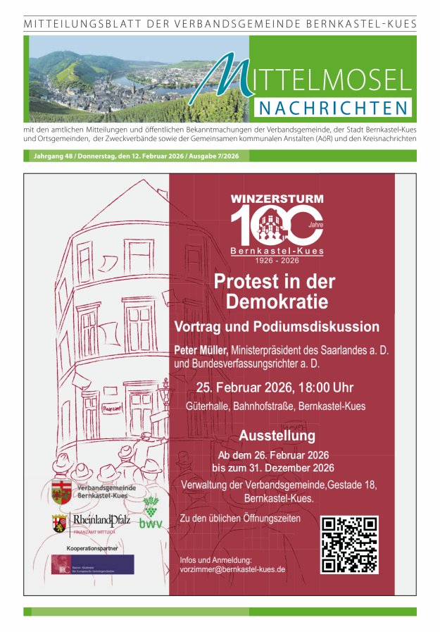 Mittelmosel-Nachrichten VG Bernkastel-Kues Titelblatt 07/2026