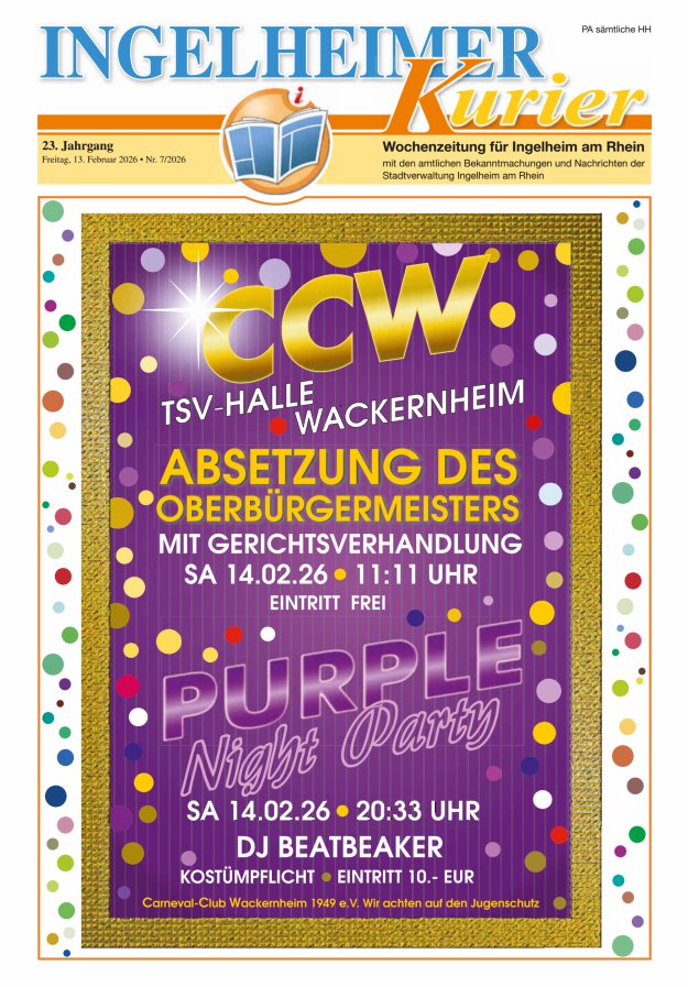 Ingelheimer Kurier Titelblatt 07/2026