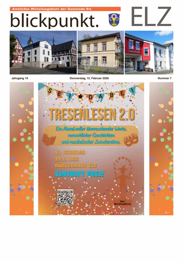 Blickpunkt Elz Titelblatt 07/2026