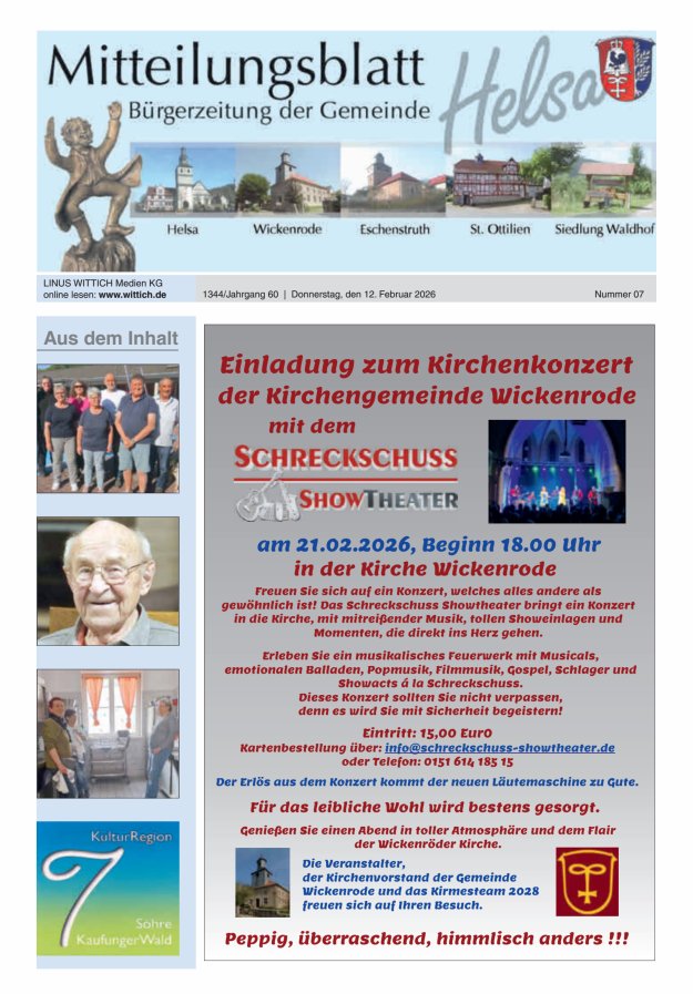 Mitteilungsblatt Helsa Titelblatt 07/2026