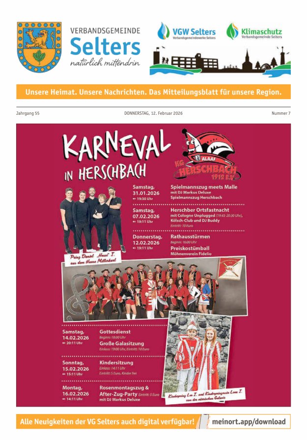 Unsere Verbandsgemeinde Selters Ww Titelblatt 07/2026