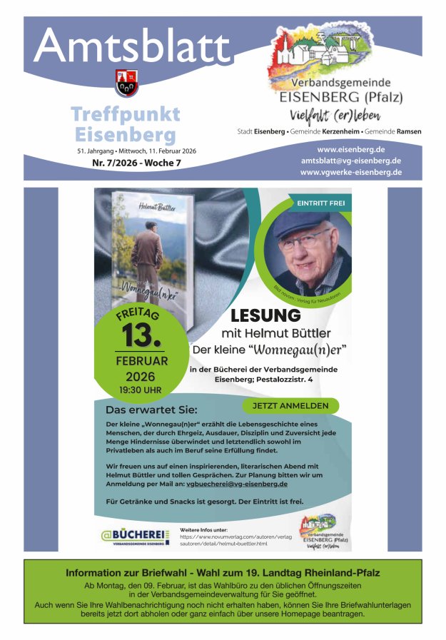Treffpunkt Eisenberg Titelblatt 07/2026