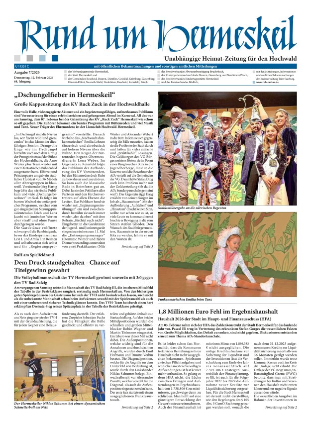 Rund um Hermeskeil Titelblatt 07/2026