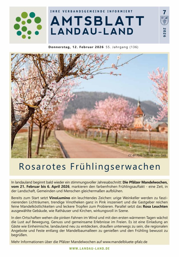Amtsblatt VG Landau-Land Titelblatt 07/2026