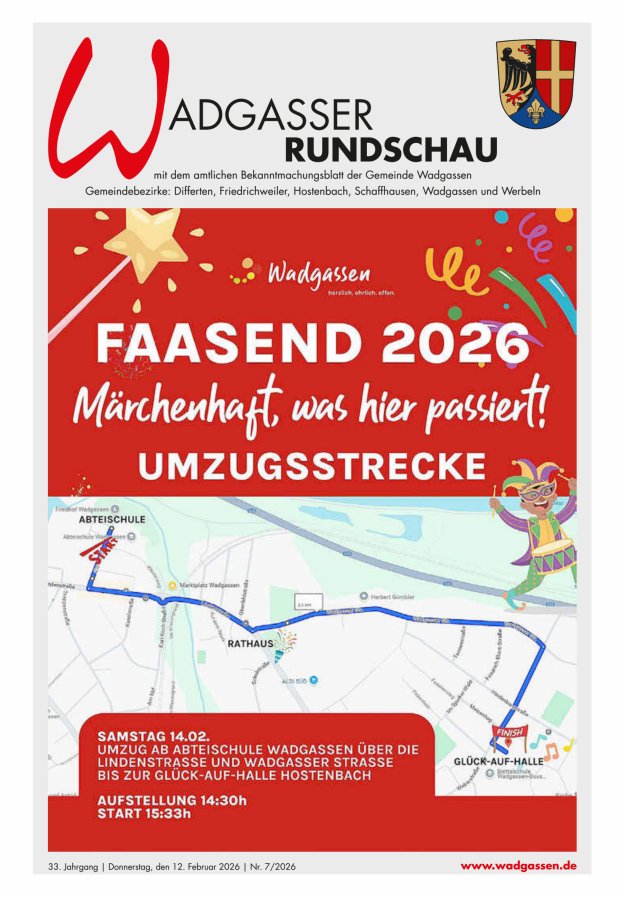 Wadgasser Rundschau Titelblatt 07/2026