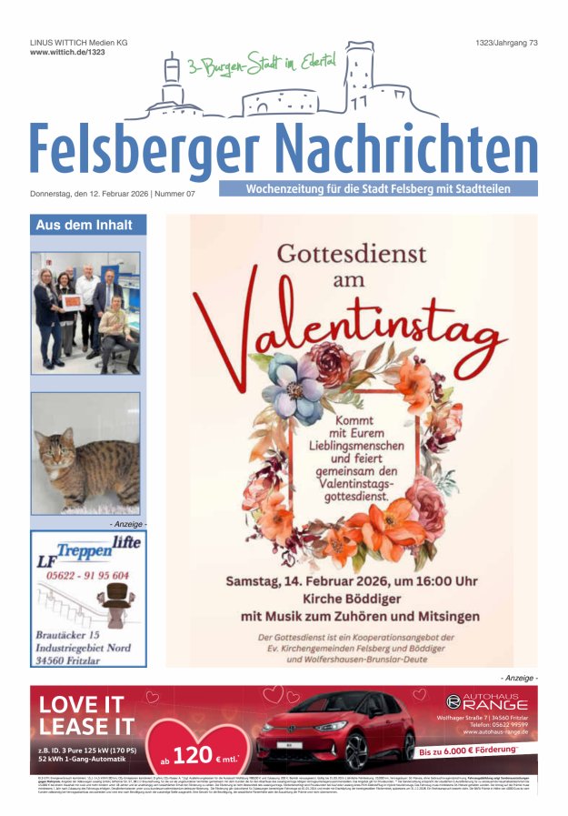 Felsberger Nachrichten Titelblatt 07/2026