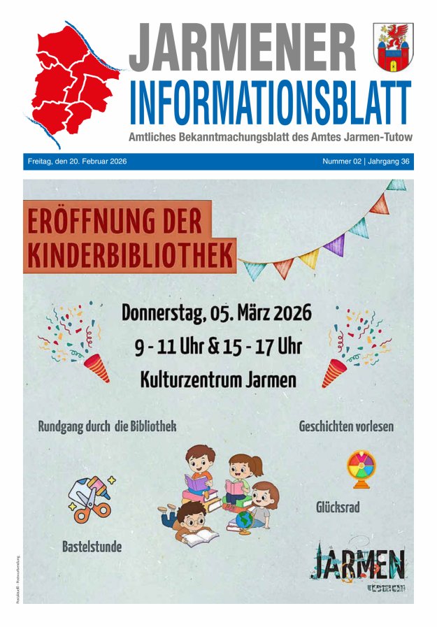 Jarmener Informationsblatt Titelblatt 02/2026