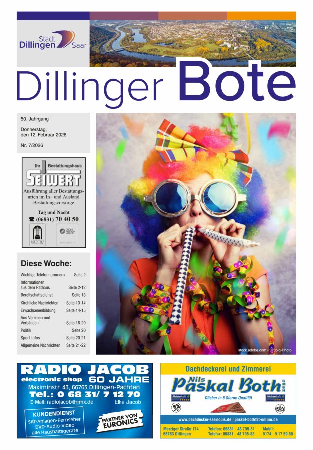 Dillinger Bote Titelblatt 07/2026