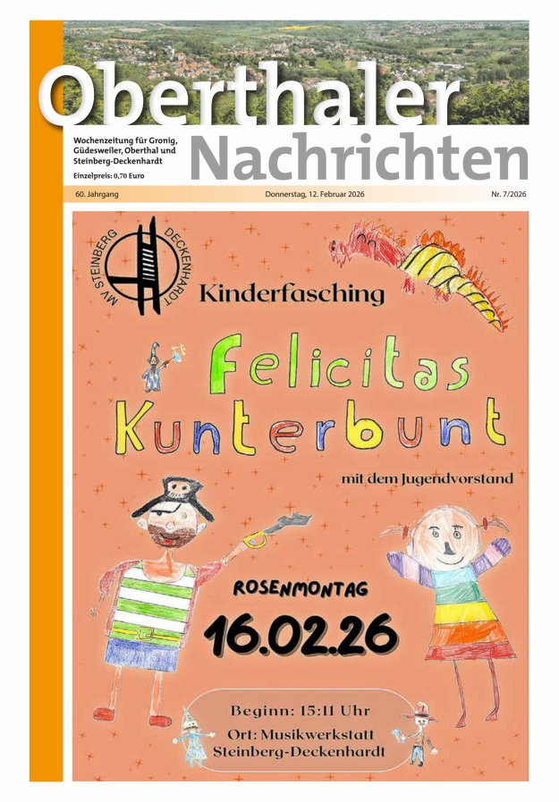 Oberthaler Nachrichten Titelblatt 07/2026