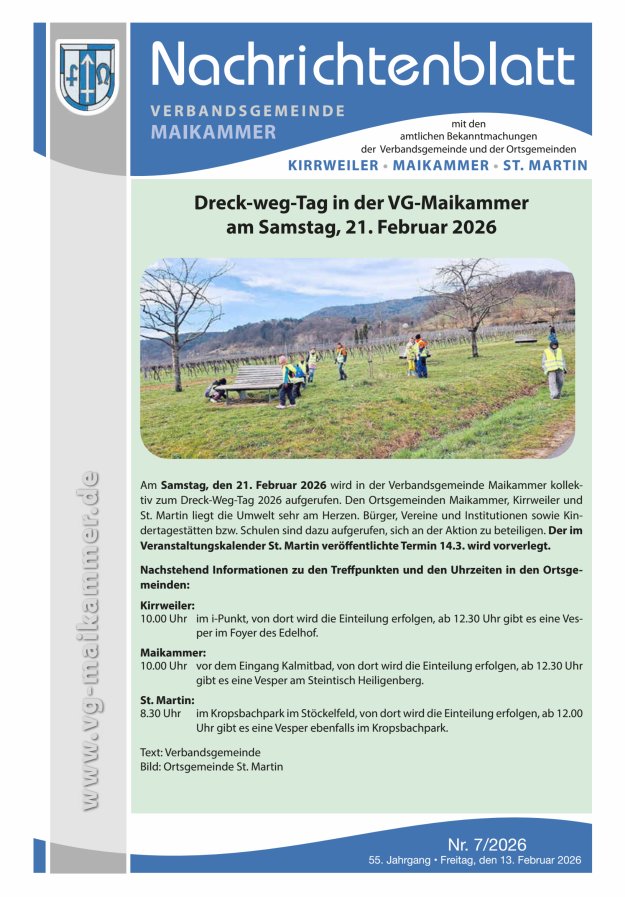 Nachrichtenblatt VG Maikammer Titelblatt 07/2026