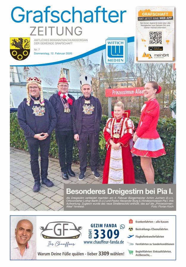 Grafschafter Zeitung Titelblatt 07/2026